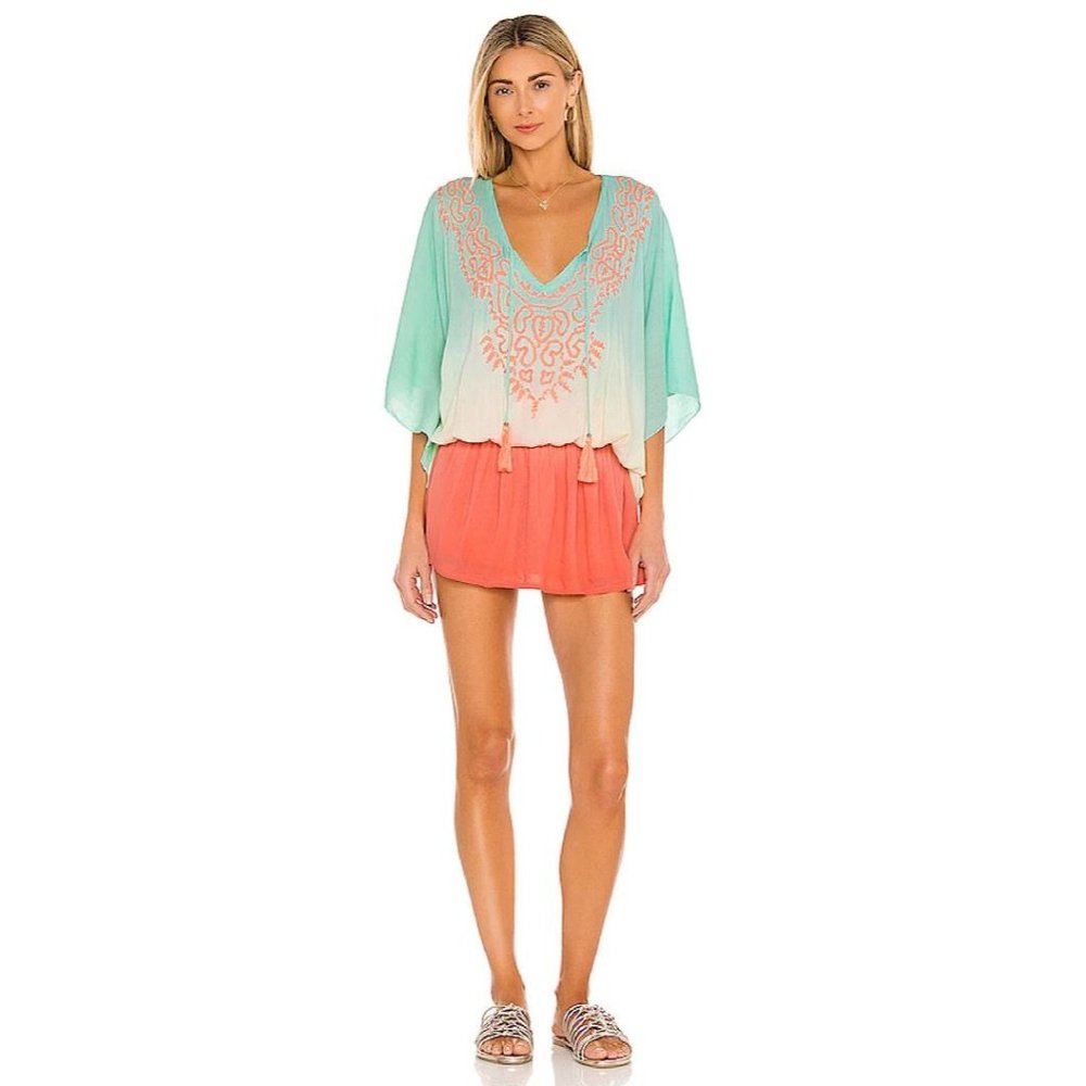 Tiare Hawaii Margarita Mini Dress Tosca & Coral Gradasi S/M